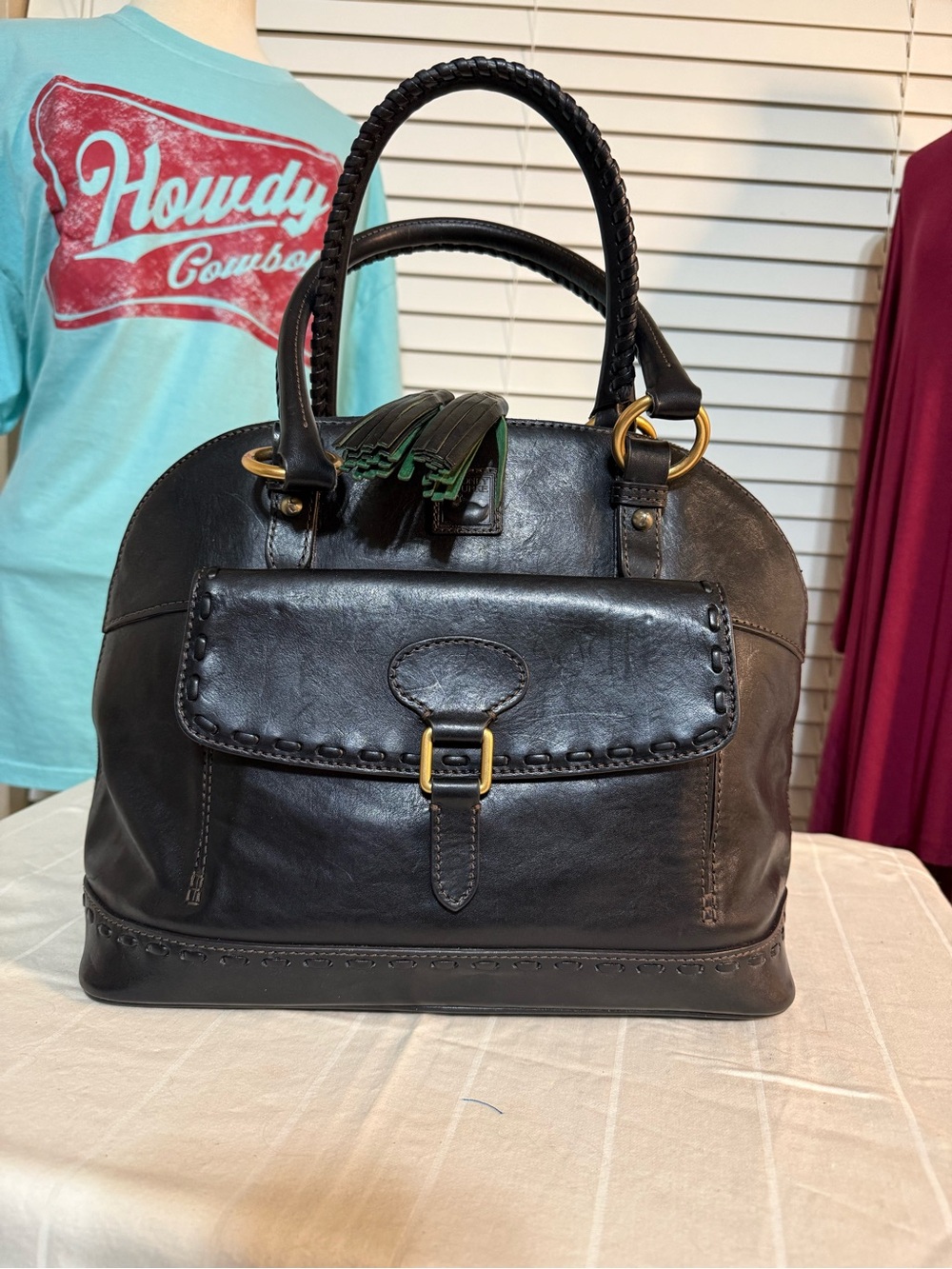 Dooney & Bourke Florentine Leather Satchel Handbag